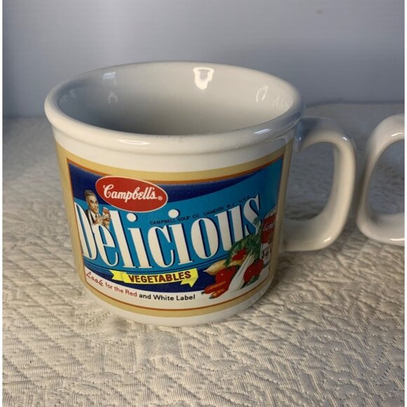 Cambell's Soup label soup cup bowl set of 2 by Houston Harvest 2005 - Picture 3 of 11